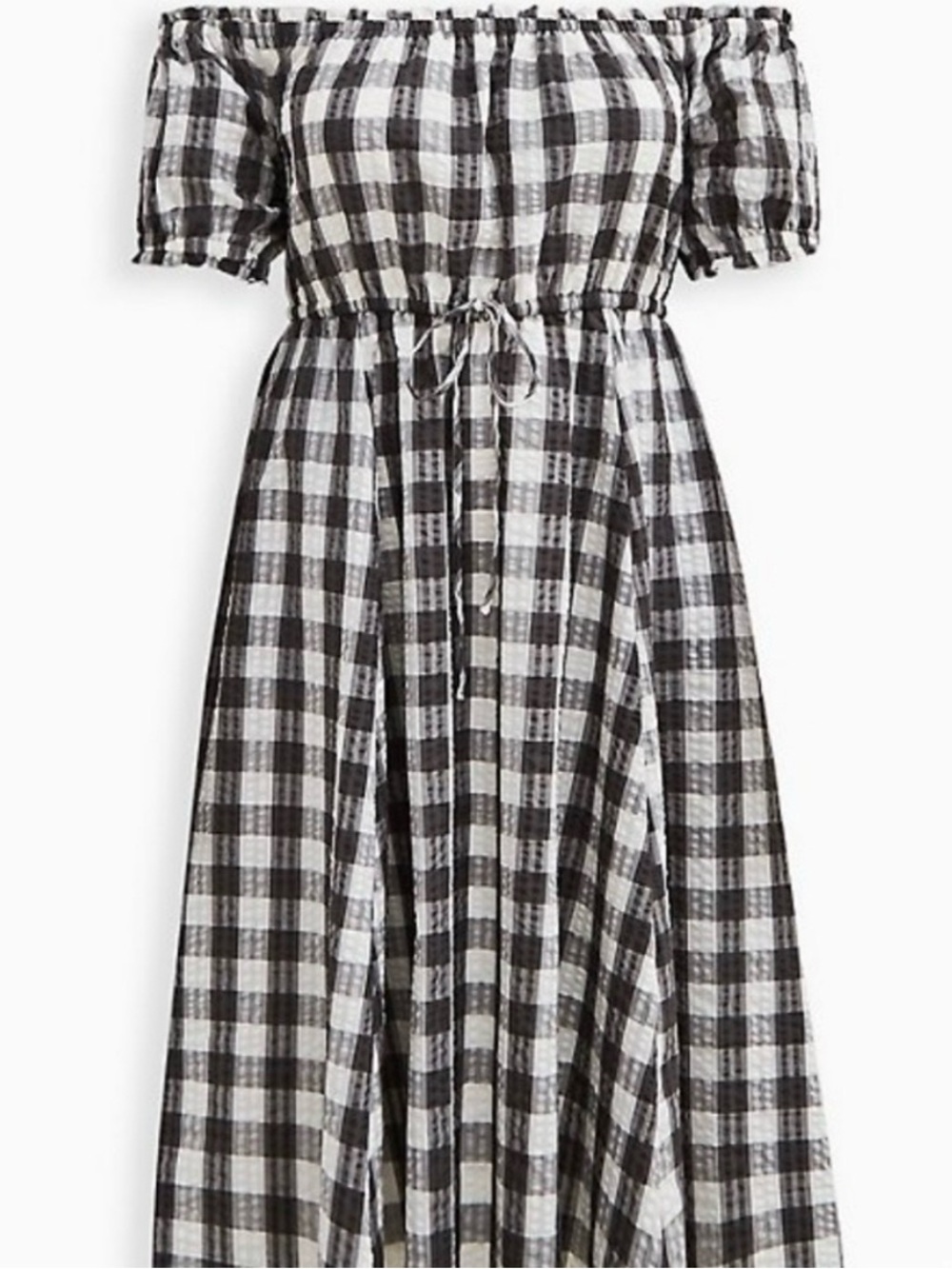 torrid Black and White Gingham Midi Dress